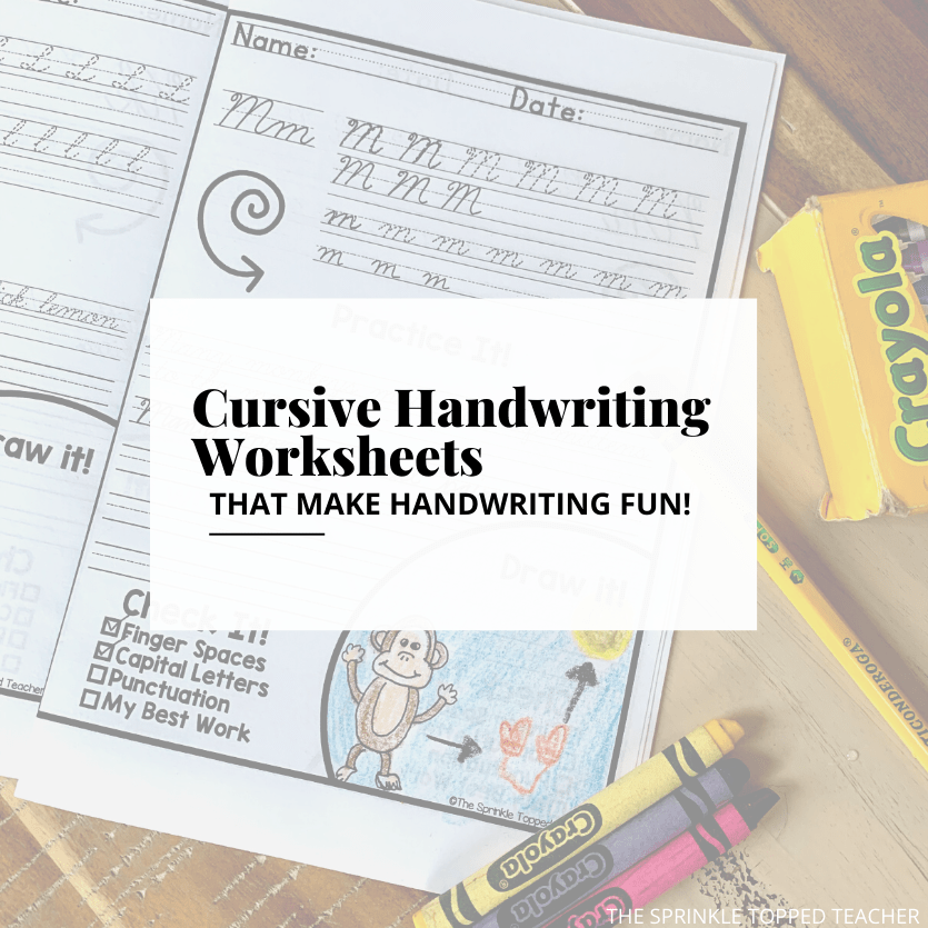 Cursive handwriting worksheets that make cursive fun!