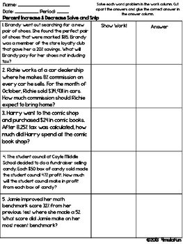Percent Increase And Percent Decrease Word Problems 7 Rp 3 - Geometric Illustrations - Amazing Desktop Collection