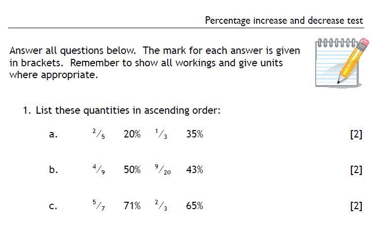 Percentage Increase And Decrease Questions Answers Teaching Resources - Ocean Image Collection - Retina Quality