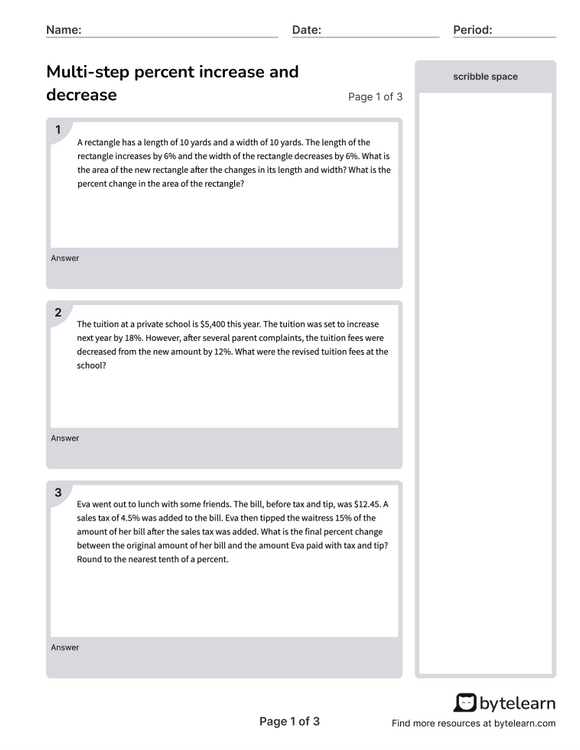 13 Percentage Increase And Decrease Ws Pdf - Space Photos - Ultra HD Retina Collection