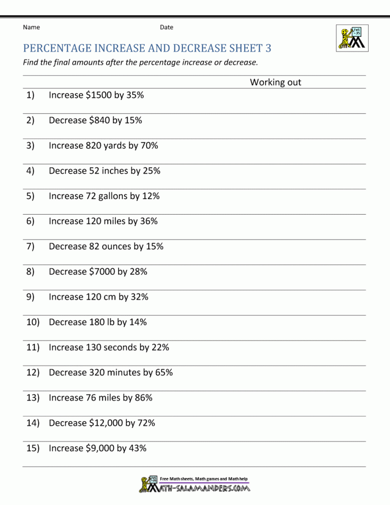 The Percent Increase Or Decrease Of Whole Number Amounts With - Minimal Art Collection - 8K Quality
