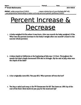 Problems With Percentages Increase And Decrease No 3 Worksheets - Premium Mountain Pattern Gallery - Mobile