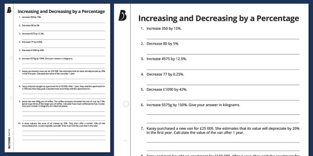 Percentage Increase And Decrease Practice Questions Beyond - Download Incredible Ocean Art | Full HD