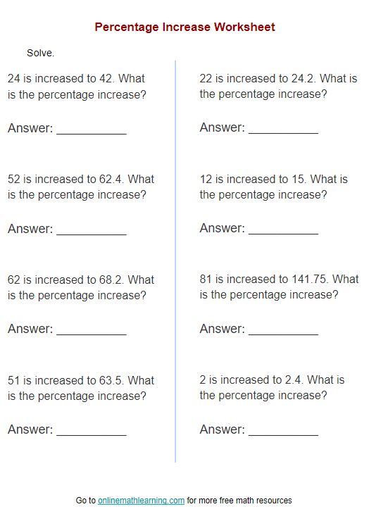 Percentage Increase Decrease Real Life Questions Online Exercise For - Download High Quality City Image | Ultra HD