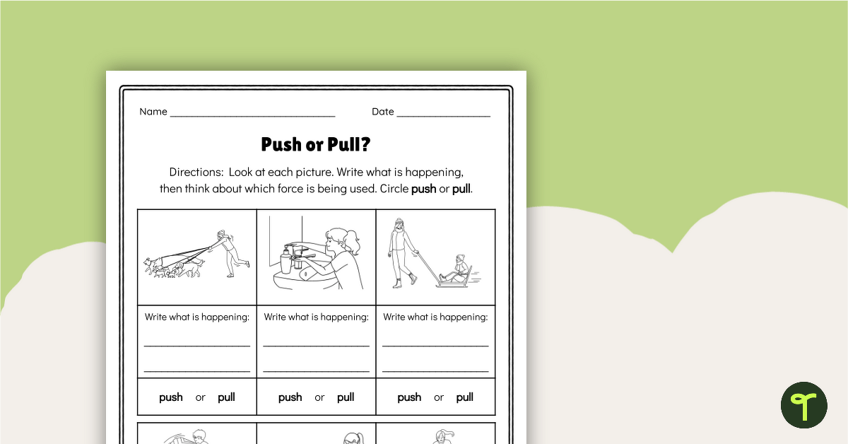 Push or pull? worksheet