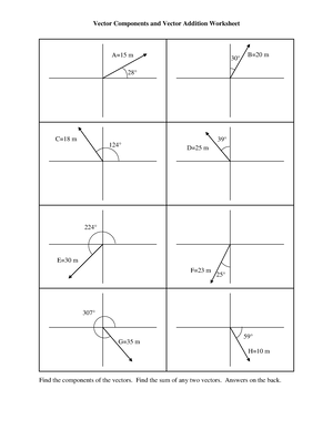 Vector worksheet