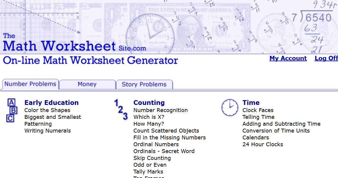The math worksheet site.com