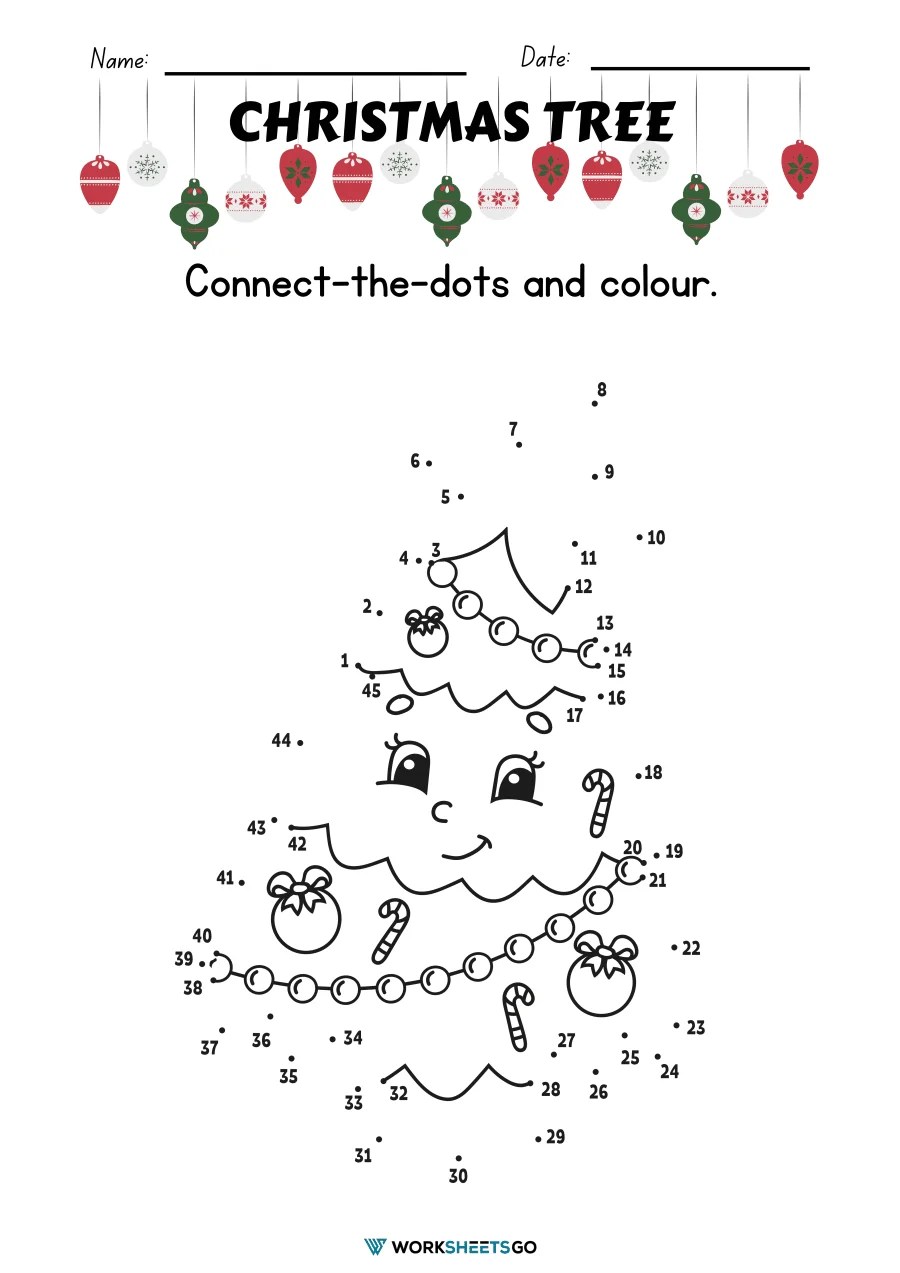 Christmas tree worksheets