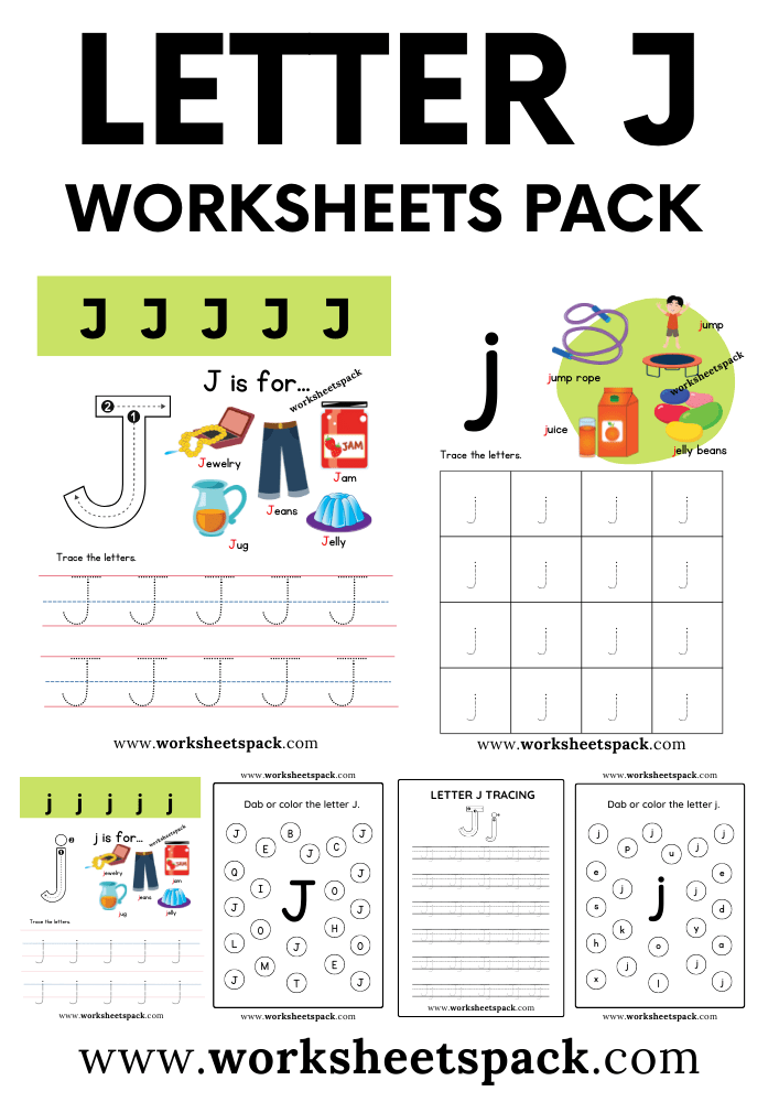 Free letter j printable worksheets pdf