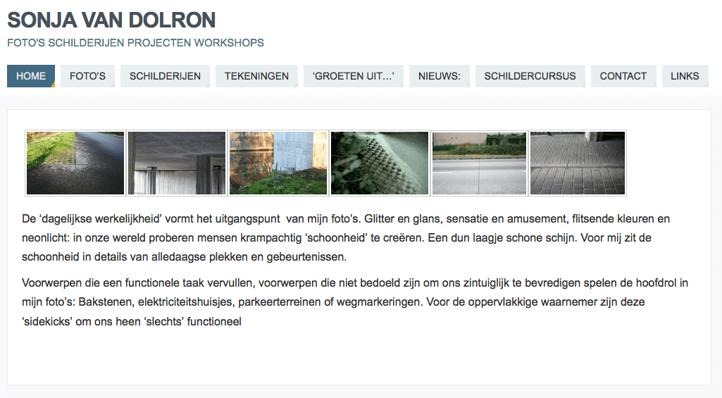 Website Beeldend Kunstenaar Cursus Wordpress Rotterdam