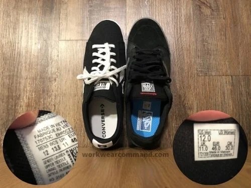Runs a half size small: Vans Vs Converse Sizing W Pics Chucks Old Skool Sk8 Hi Work Wear Command