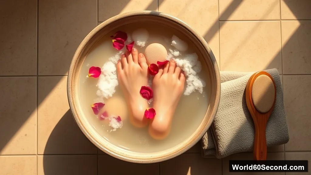 علاج تشققات الكعبين — صورة توضيحية