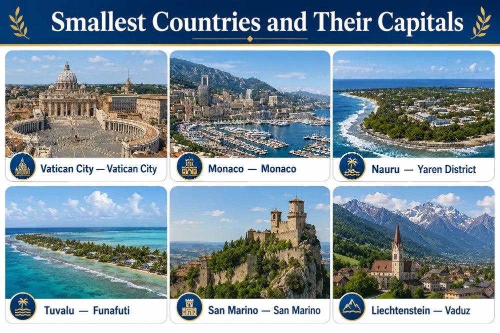 Smallest Countries and Their Capitals