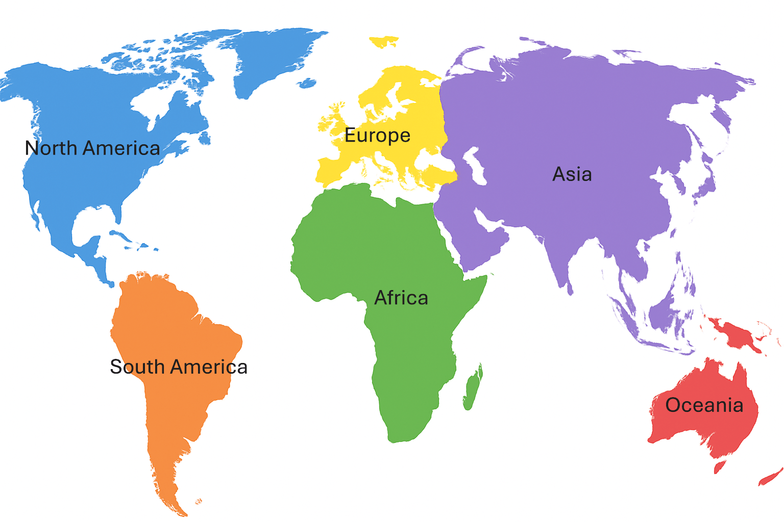 National Flags Of North America World Country Flags 6 Continent Map 
