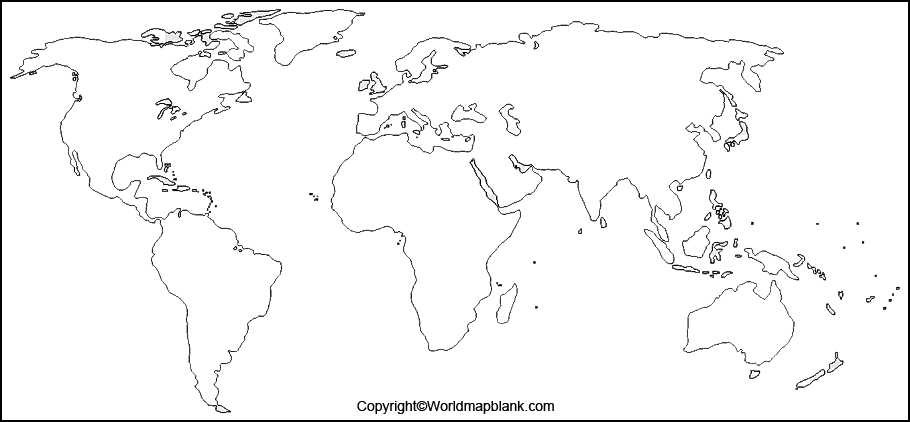 printable blank world map outline transparent png map