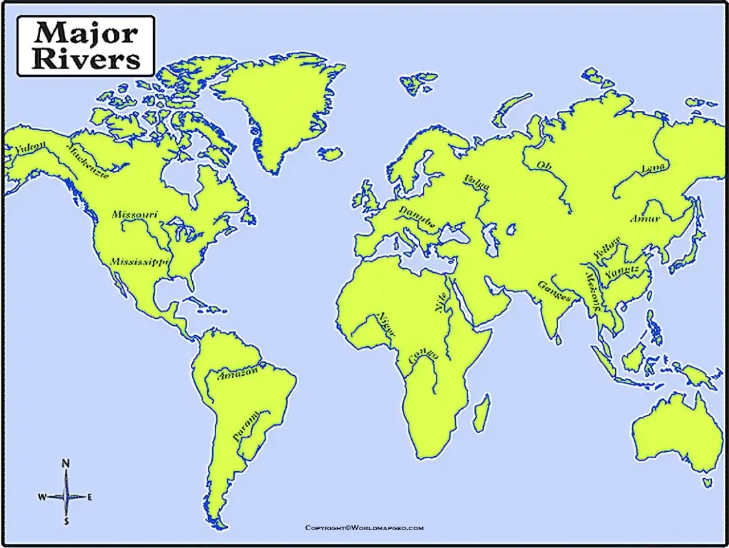 World River Map Pdf In Blank Outline Printable And Labeled ESAUFF Labeled World River Map 