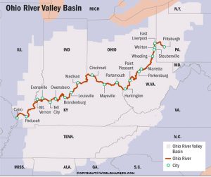 Ohio River Map Where Ohio River Valley Is Located Ohio River On Map 300x251 