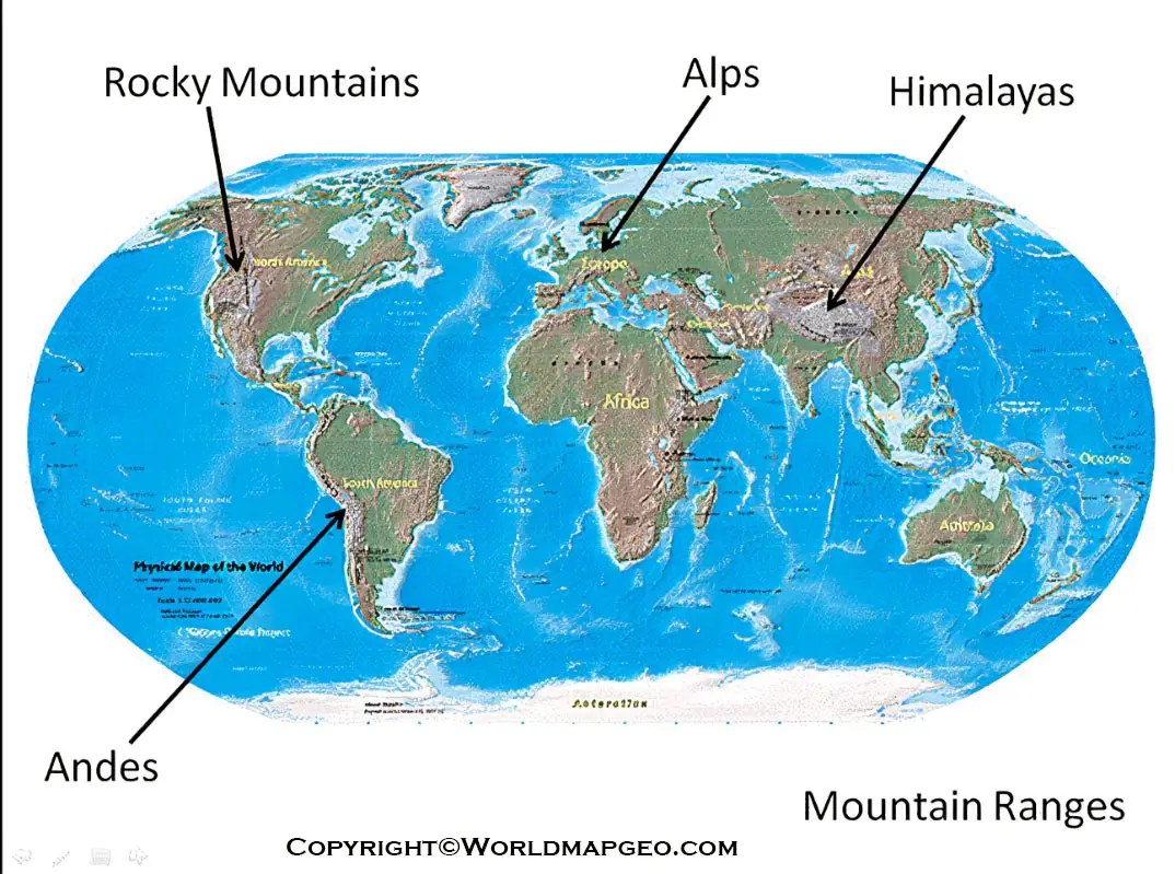 Map Of The World With Mountain Ranges Naked Grapefruit World Map With Mountain Ranges 