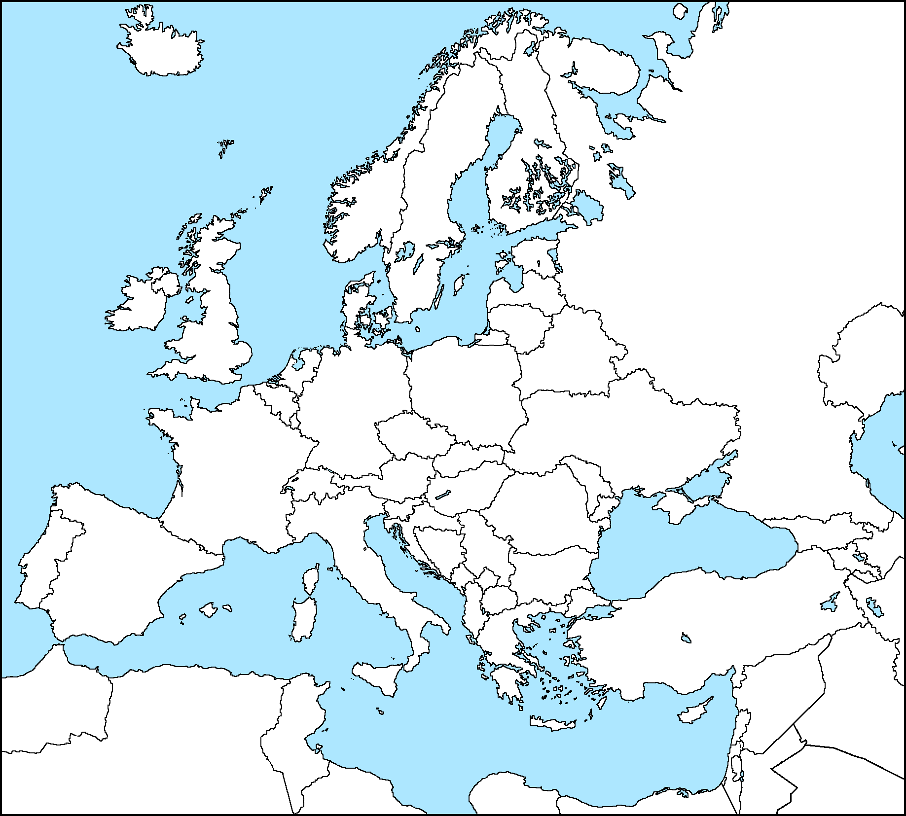 Free Printable Blank Map Of Europe PDF Printables For Everyone Blank Map Of Europe 