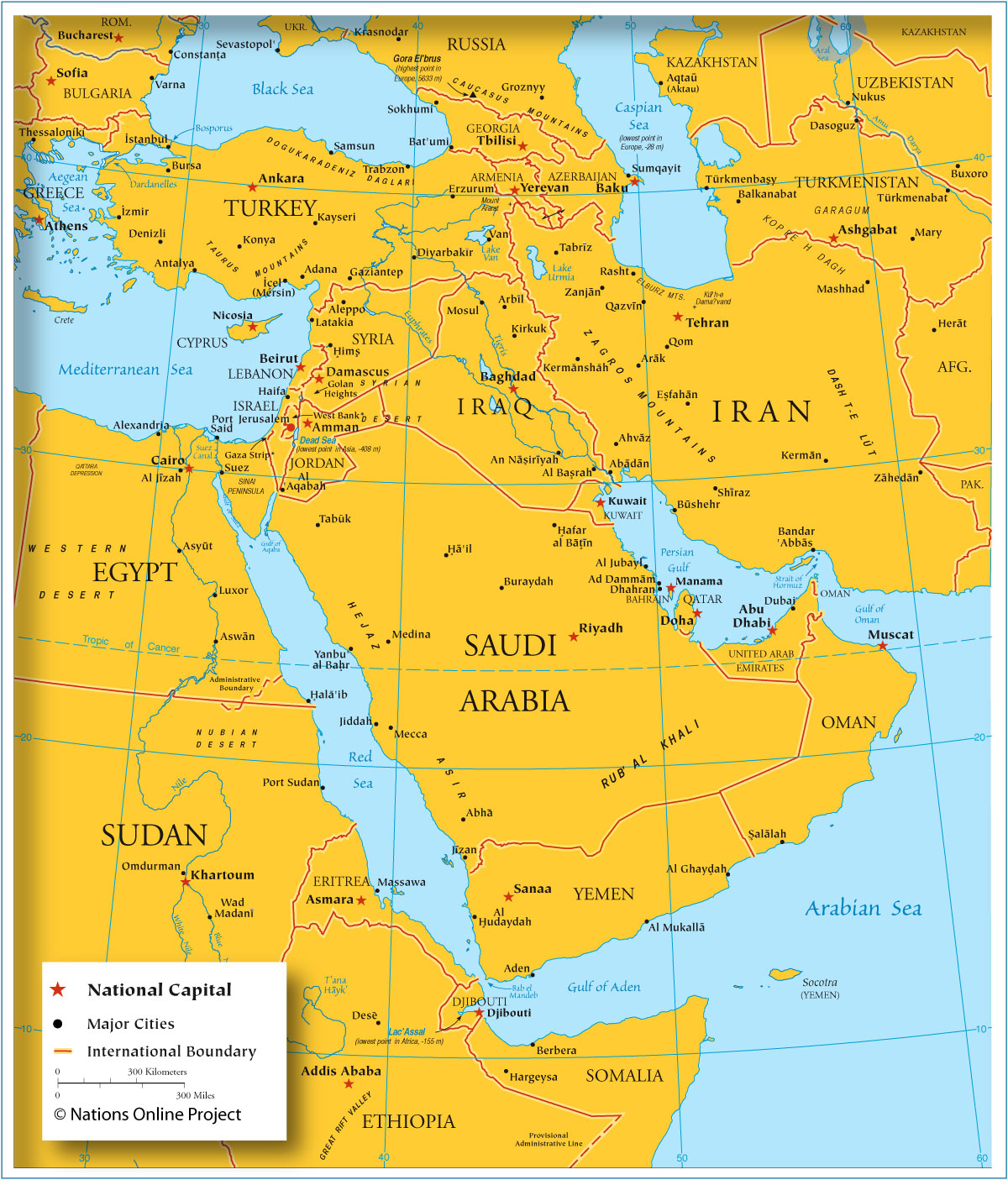 Blank Physical Map Of Southwest Asia Middle East Map 1200px 