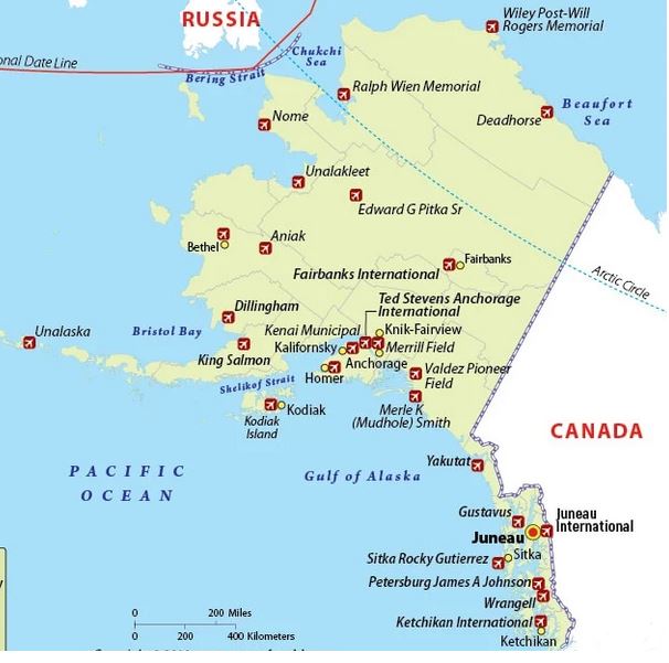 Free Alaska Airports Map And The Top 6 Airports In Alaska Alaska Airports Map 
