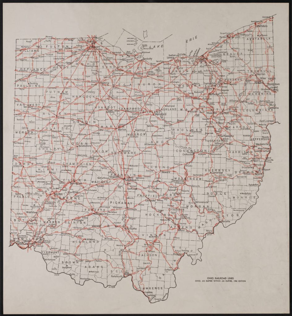 Ohio Railroad Map Rail Network Guide Routes Ohio Railroad Map PDF 945x1024 