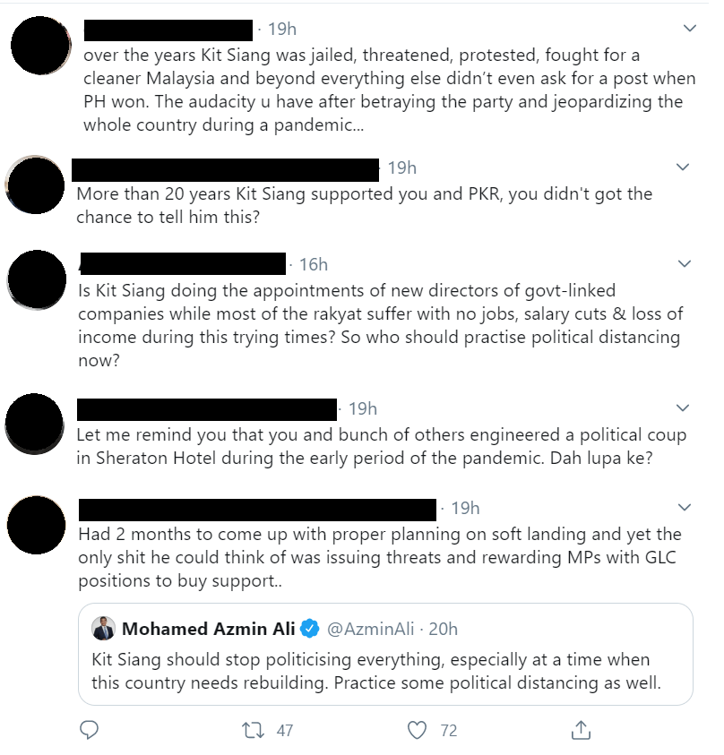 Mohamed azmin ali verified account. Azmin Ali Gets Roasted On Twitter After Saying Kit Siang Is Politicising Everything World Of Buzz