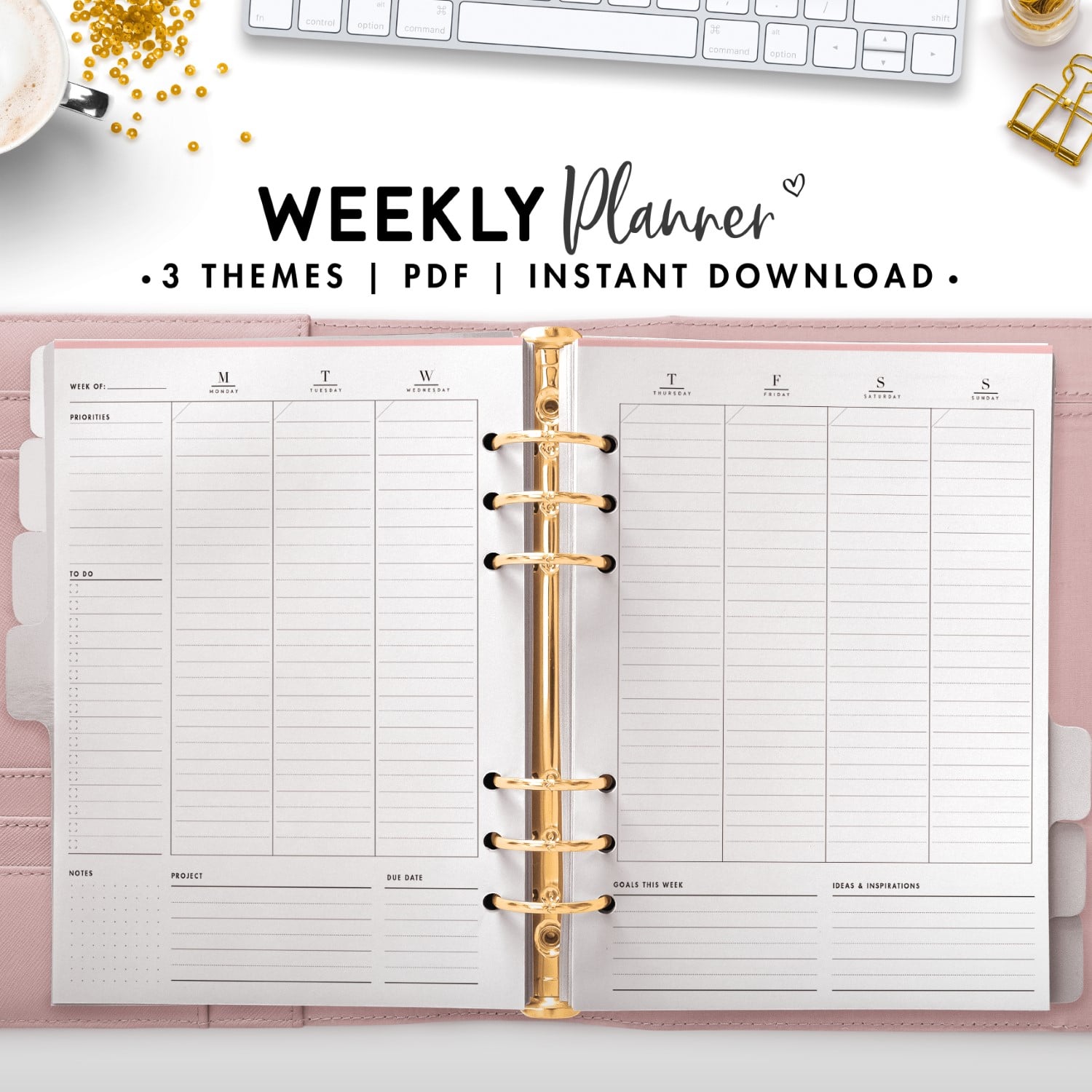 weekly planner world of printables