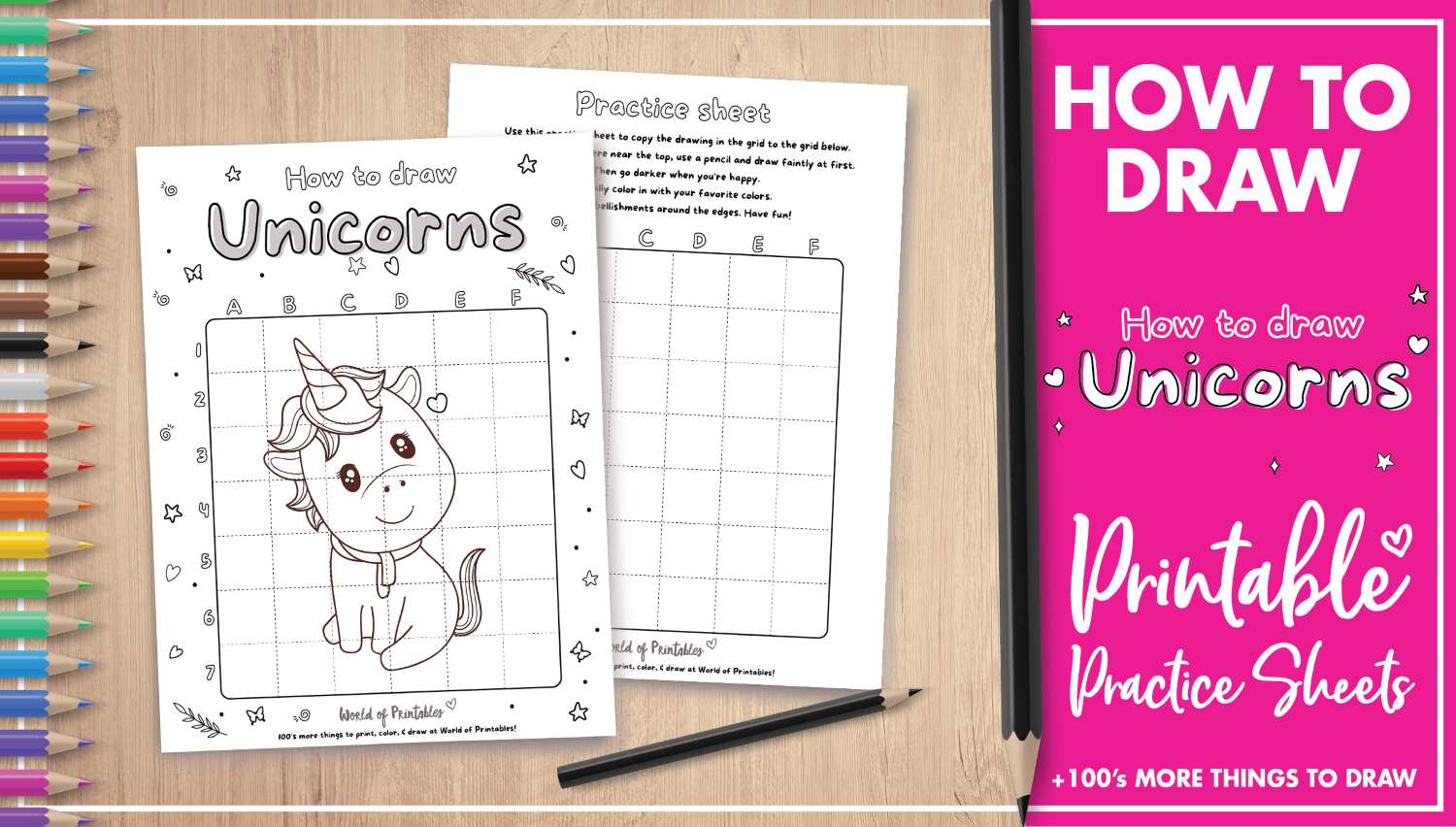 how to draw unicorns easy step by step printable activities world of printables