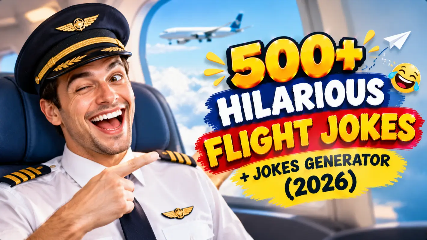 Hilarious Flight jokes with jokes generator