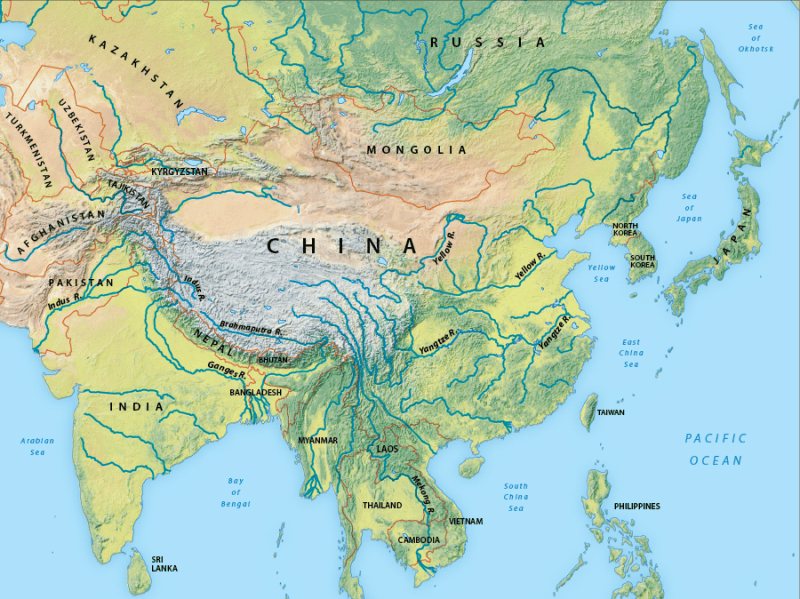 Rivers Of Asia World Rivers Canvas 