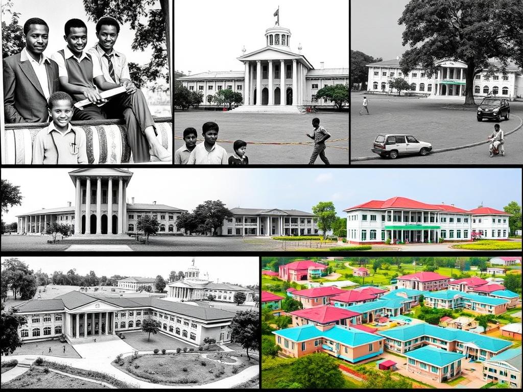 Historical image showing the evolution of top universities in Imo State over the decades