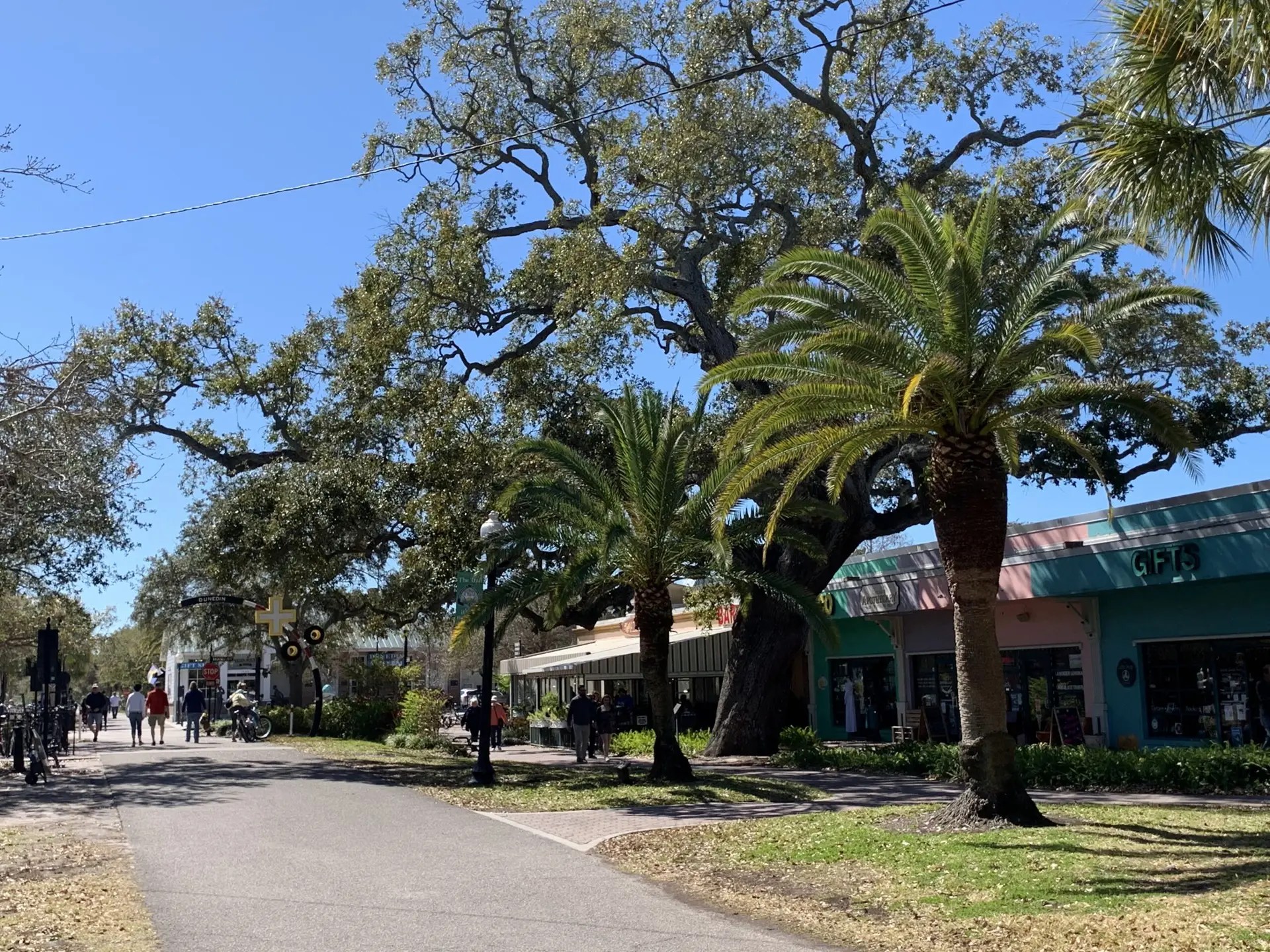 Pinellas Trail bike path in Dunedin Florida