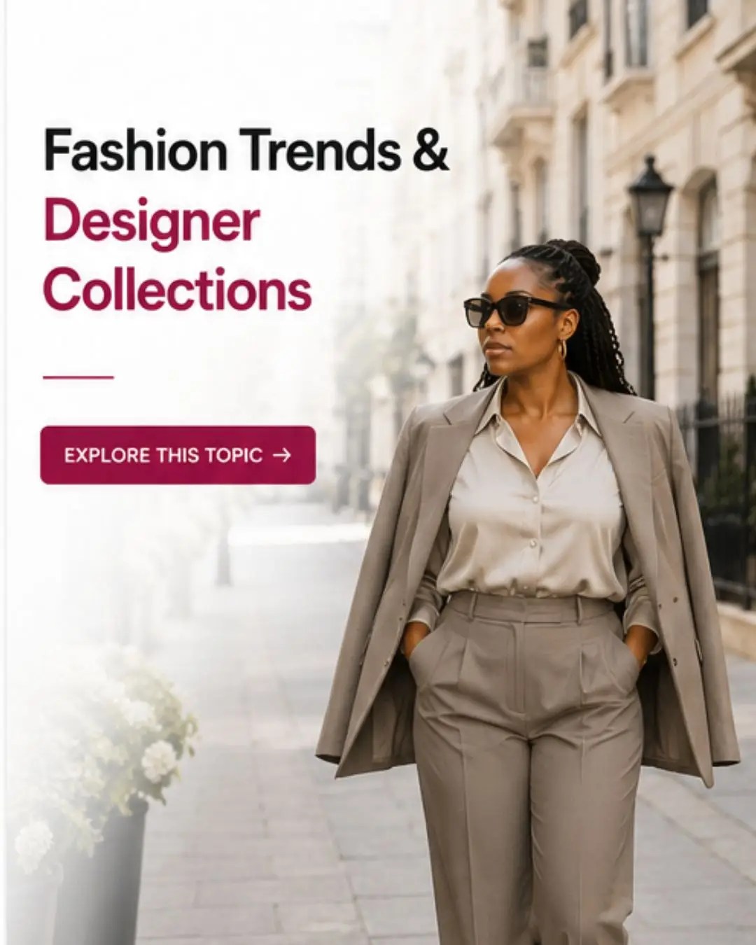 Founder of Wot's Her Name Again? exploring Fashion Trends & Designer Collections in an elegant editorial outfit.