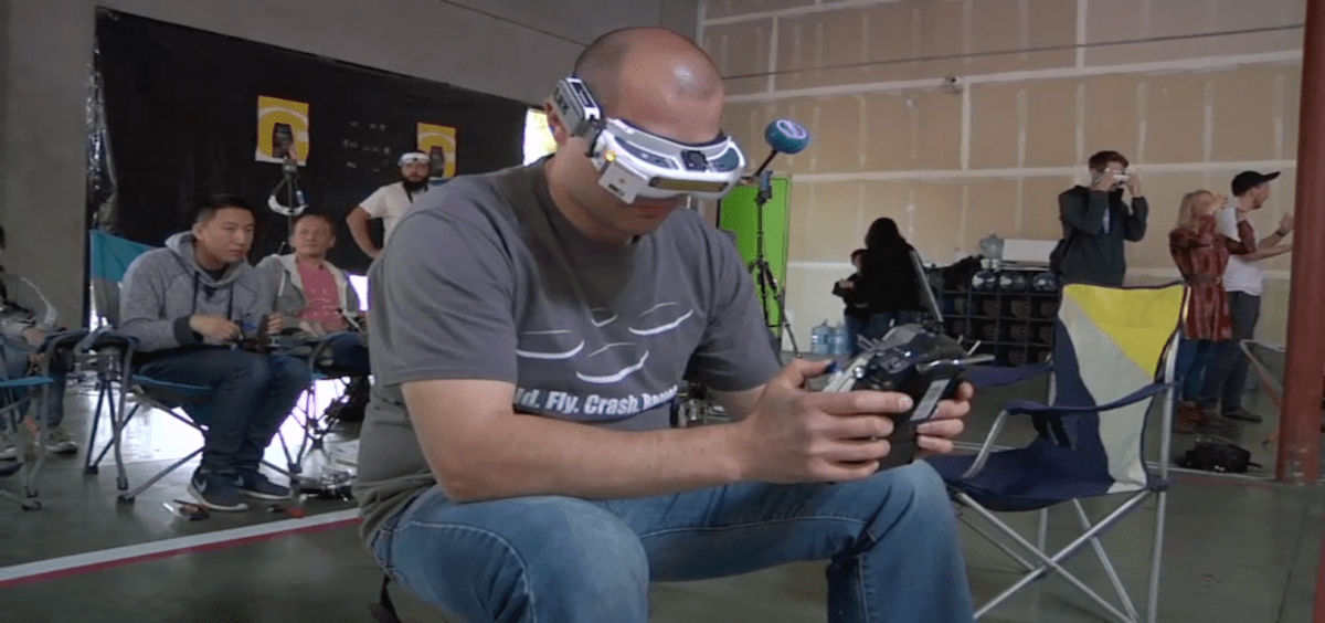 Video: drone racing first-person view