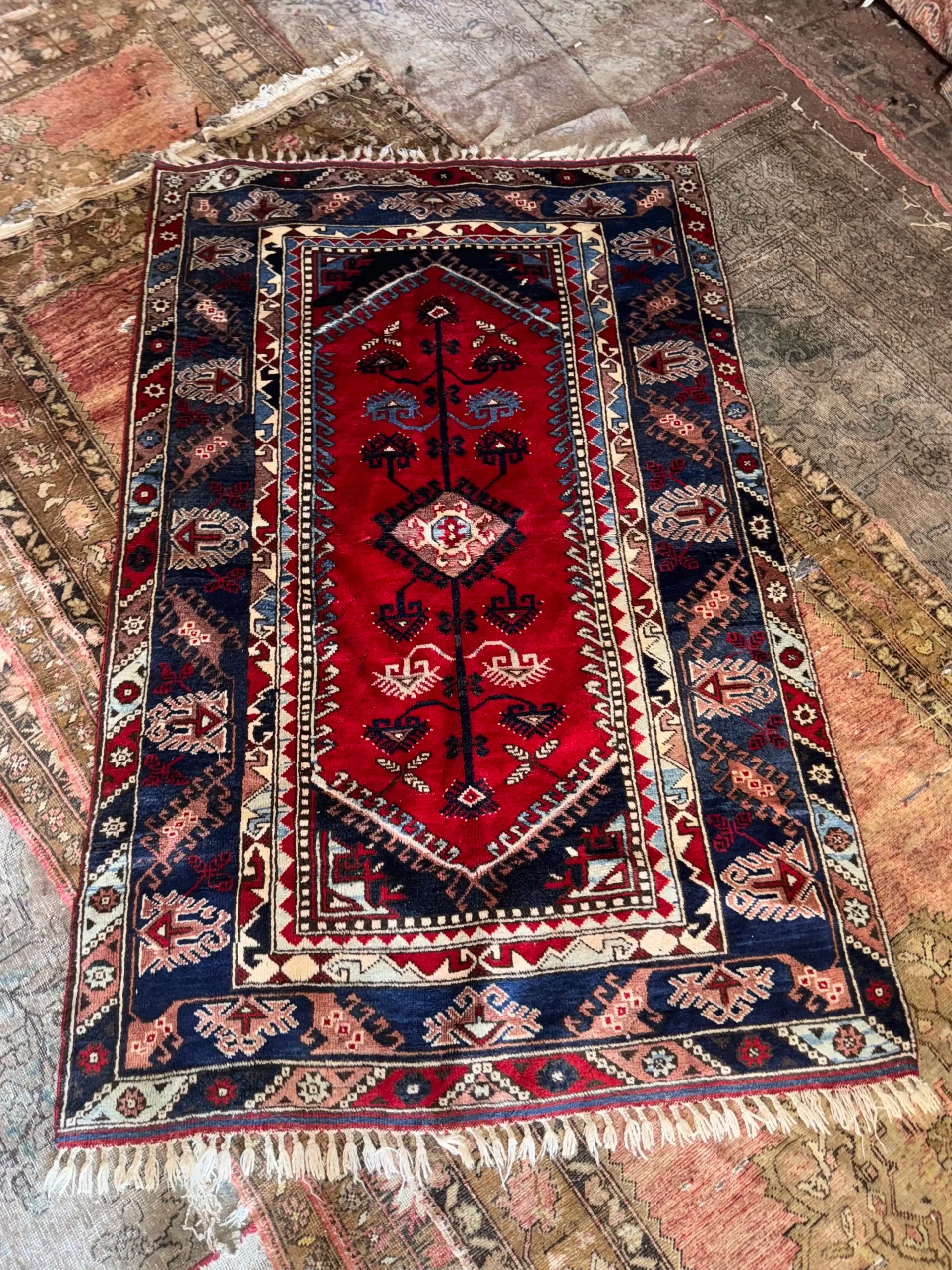 Vintage Handwoven Unique Timeless Turkish Rug Kilim