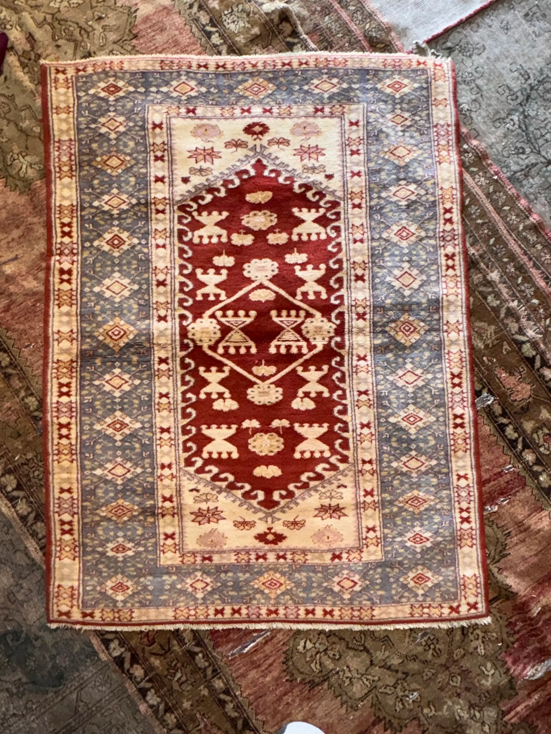 Vintage Handwoven Unique Timeless Turkish Rug Kilim
