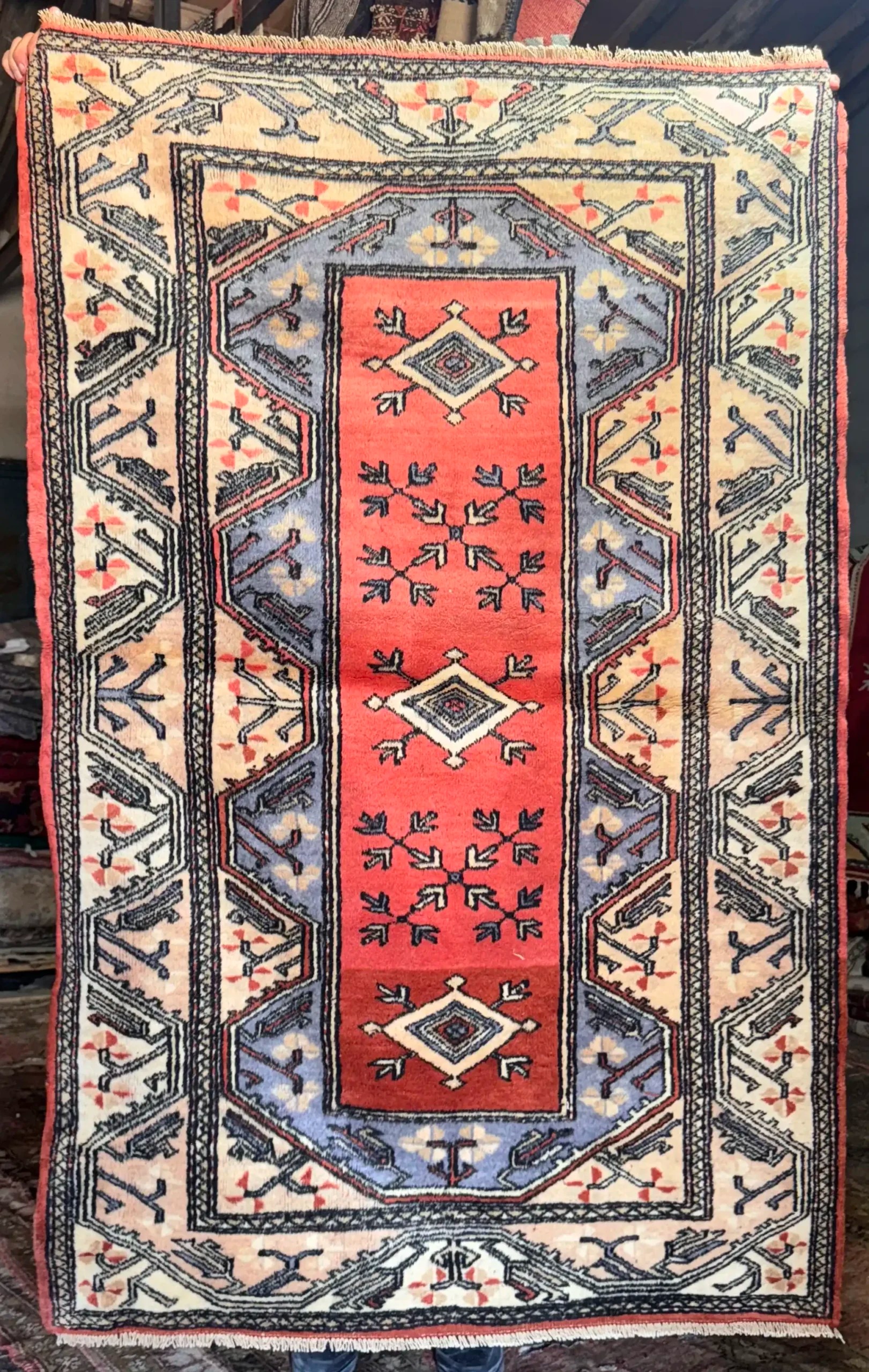 Vintage Handwoven Unique Timeless Turkish Rug Kilim