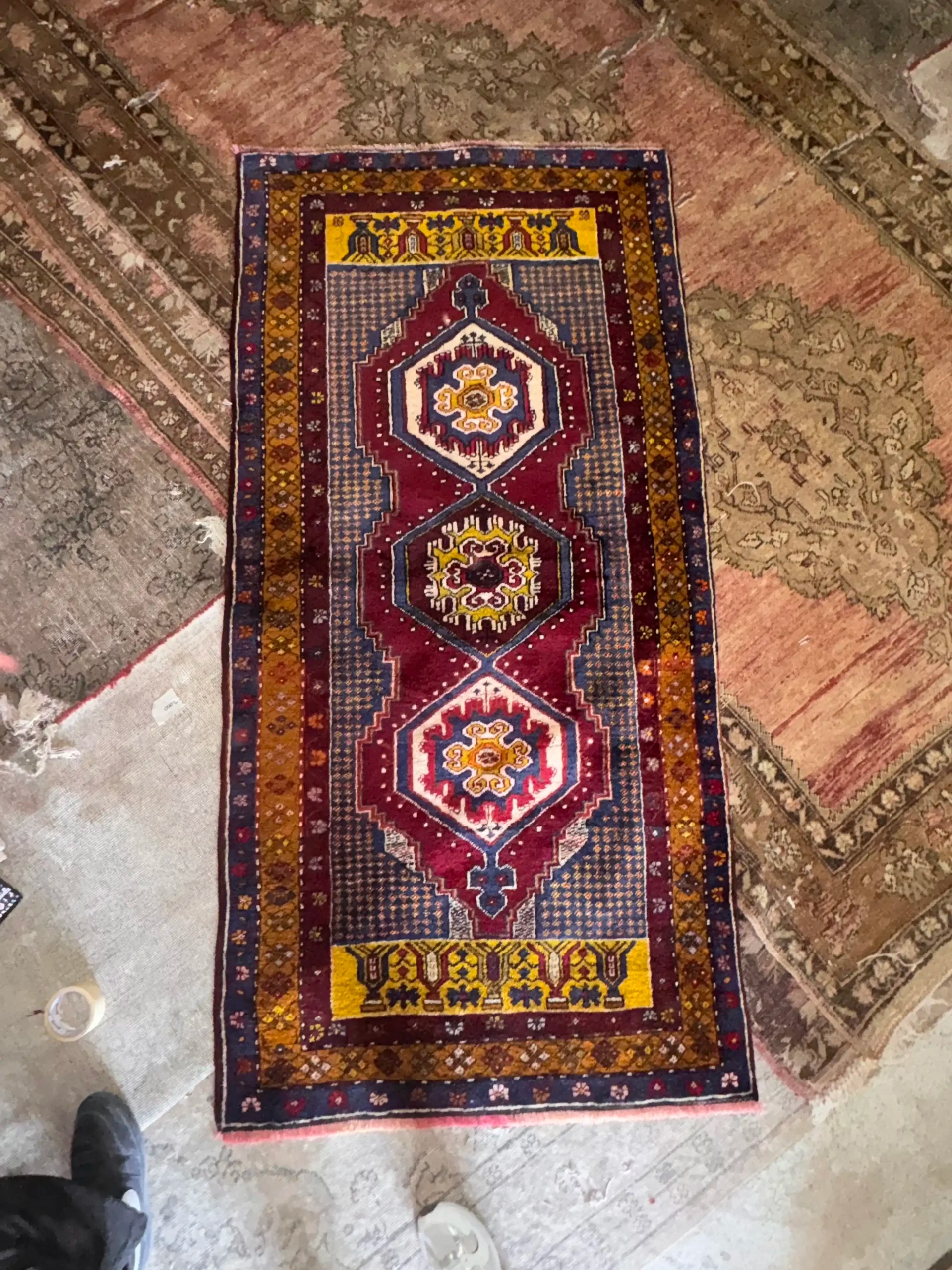 Vintage Handwoven Unique Timeless Turkish Rug Kilim