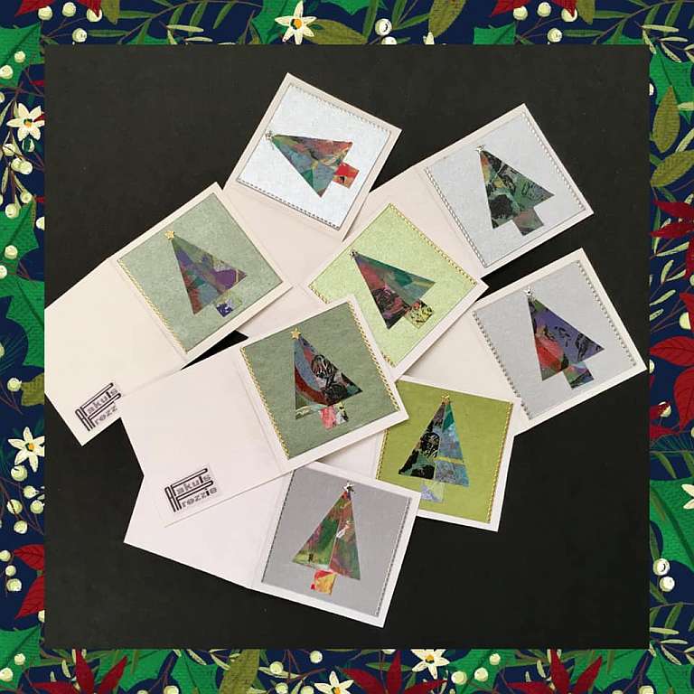 Mara. Webb. Gina Ferrari suggested that leftovers from her collage project could be used for other things. Correct!