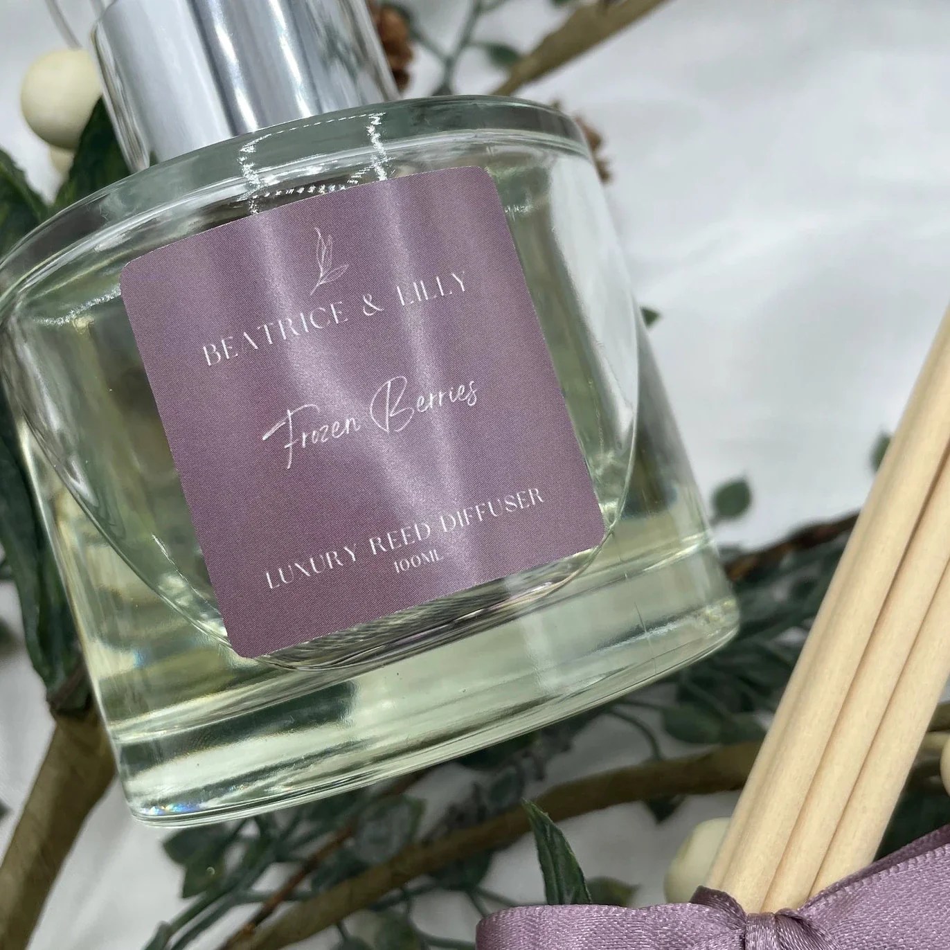 Winter Berries Reed Diffuser - Nature Art Collection - High Resolution Quality