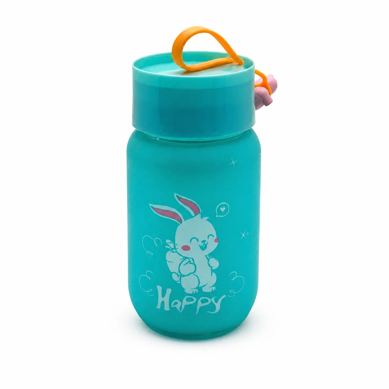 Teal Cartoon Kids Water Bottle