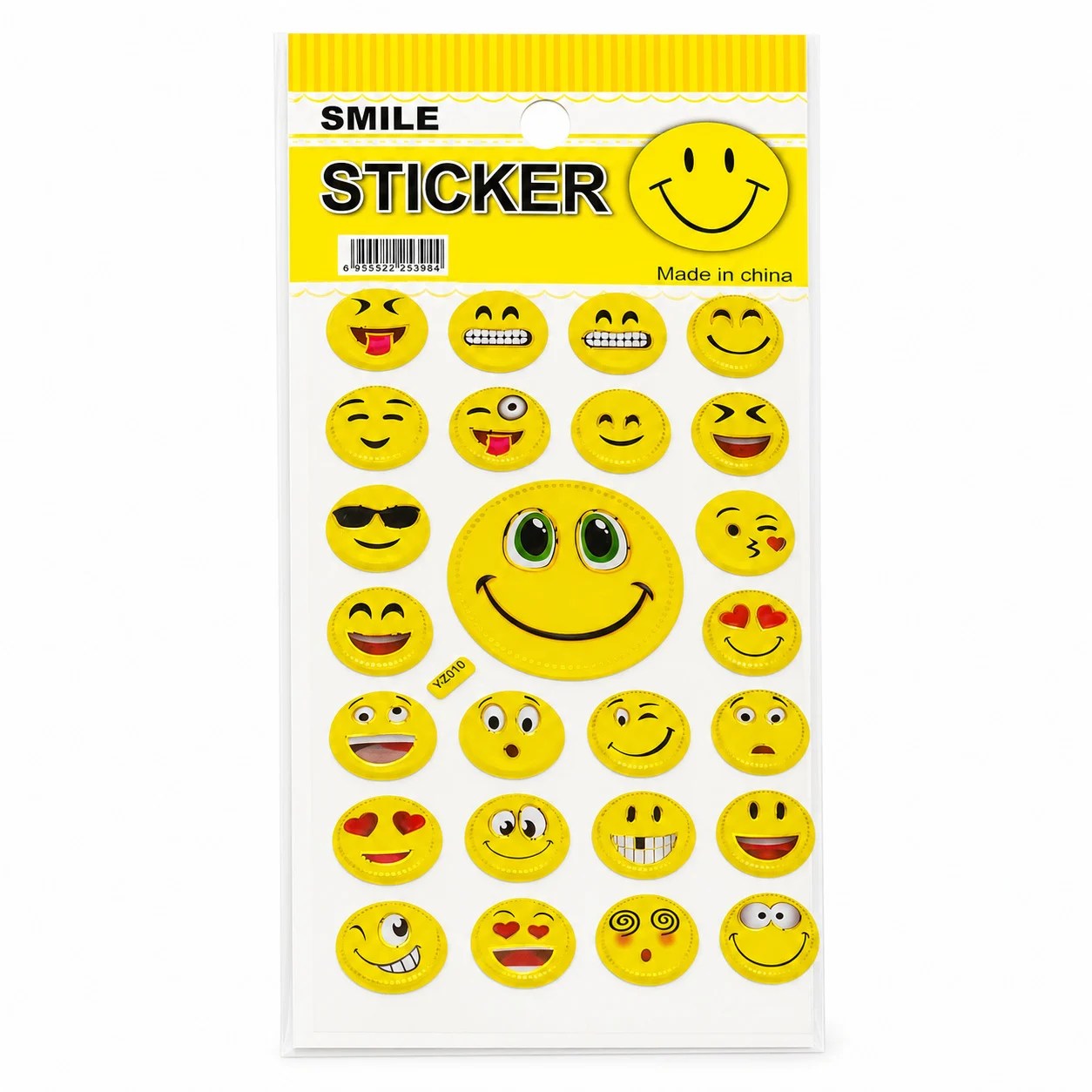 Small Yellow Smile Emoji Sticker Sheet