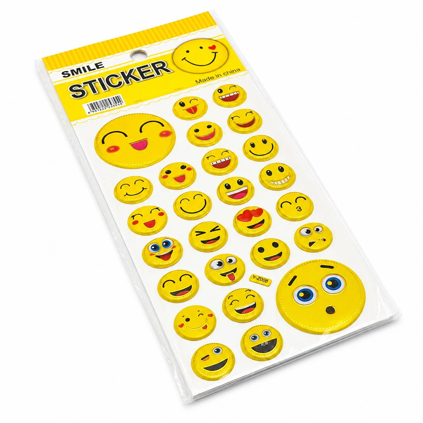 Emoji Face Sticker Sheet With Large Smile