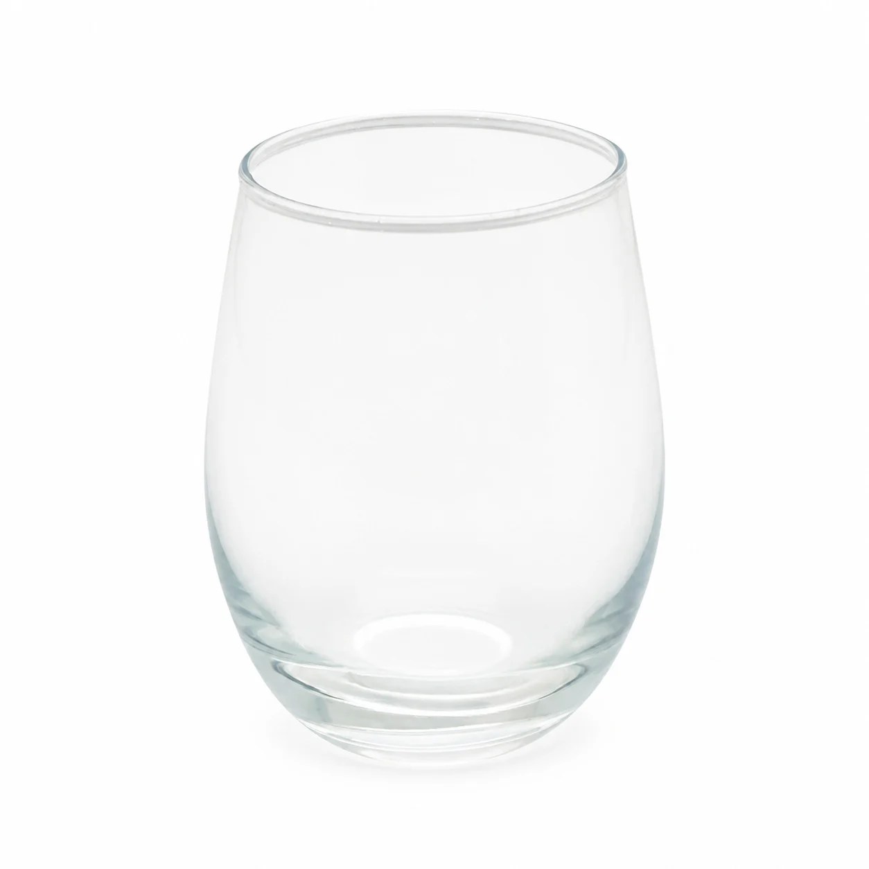 Clear Stemless Wine Glass