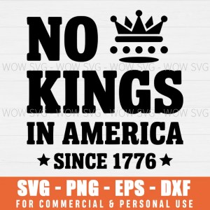 SVG DESIGN THUMBNAIL - No Kings in America Since 1776