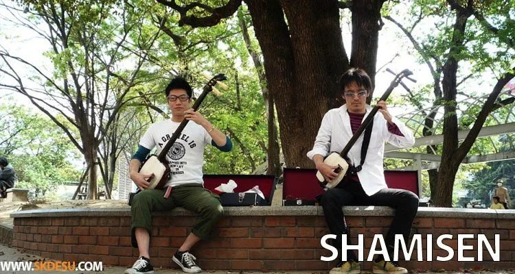 Shamisen - Instrumento musical japonês de 3 cordas