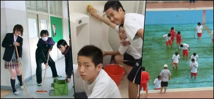 Comment les élèves font le nettoyage des écoles au Japon ? nettoyage, écoles, élèves, Japon