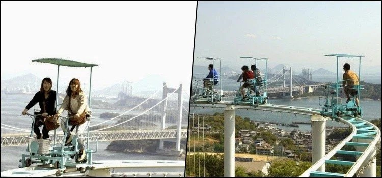 SkyCycle - Bersepeda di atas rel kereta api di Jepang