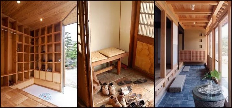 Genkan - Hall d'entrée où les Japonais enlèvent leurs chaussures